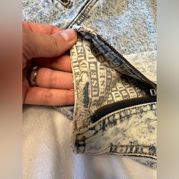 VTG Get Used By Elie Jacket Men's Medium Blue Denim - Picture 8 of 16